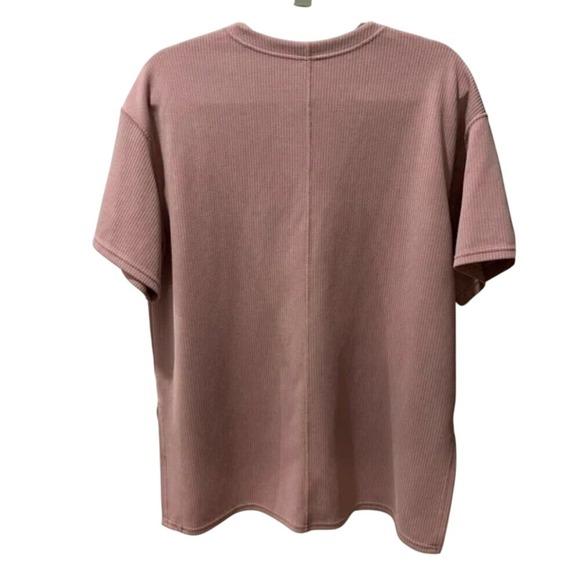 Lululemon Ribbed Softstreme Relaxed-Fit T-Shirt‎ Twilight Rose size 4 - Picture 7 of 8